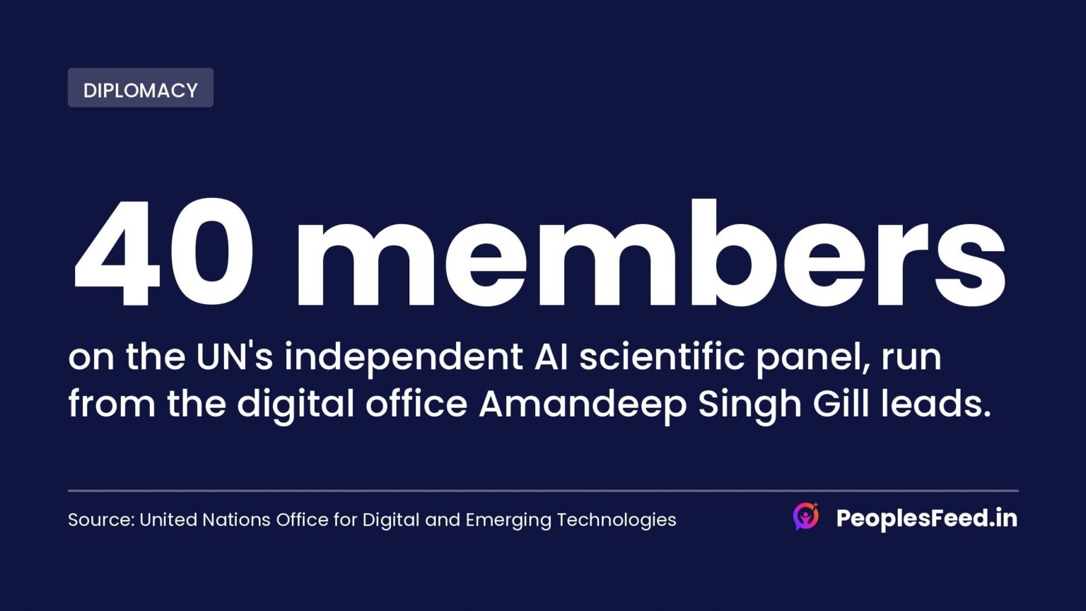 Amandeep Singh Gill leads the UN digital office behind the 40-member AI scientific panel