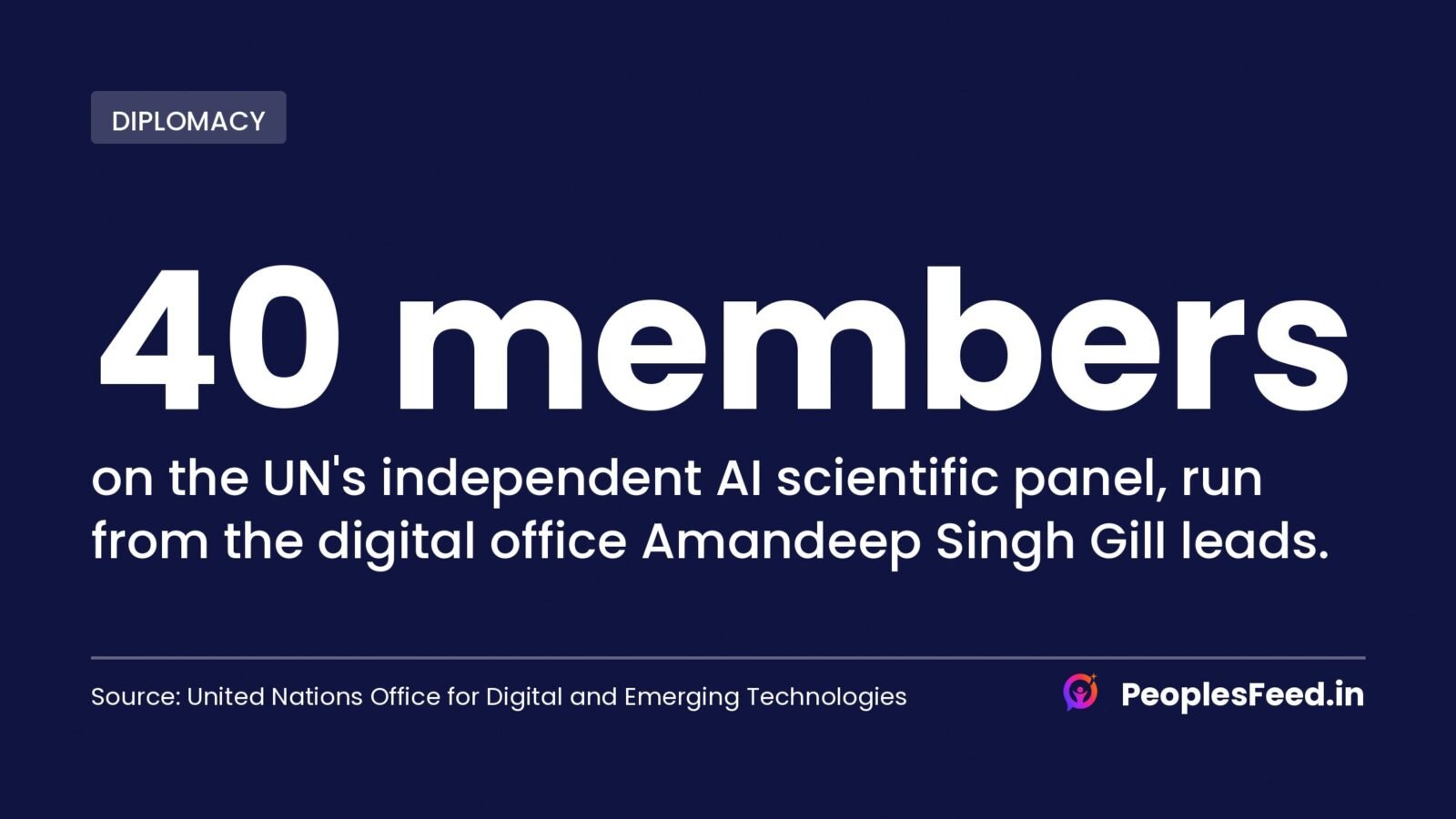 Amandeep Singh Gill leads the UN digital office behind the 40-member AI scientific panel