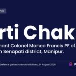 Maneo Francis Kirti Chakra award to a 21 Para Special Forces officer from Senapati district, Manipur