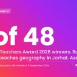National Teachers Award 2026 went to 48 teachers including a geography teacher in Jorhat, Assam