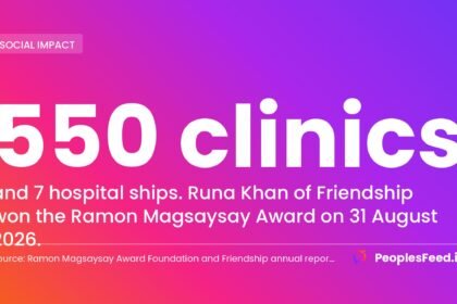 Runa Khan Magsaysay Award 2026 recognises Friendship 550 mobile clinics and 7 hospital ships