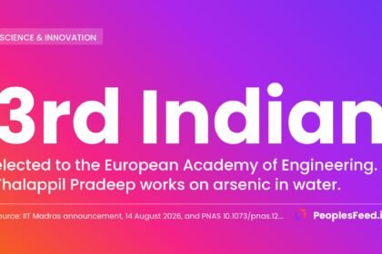 Thalappil Pradeep water chemist is the third Indian elected to the European Academy of Engineering